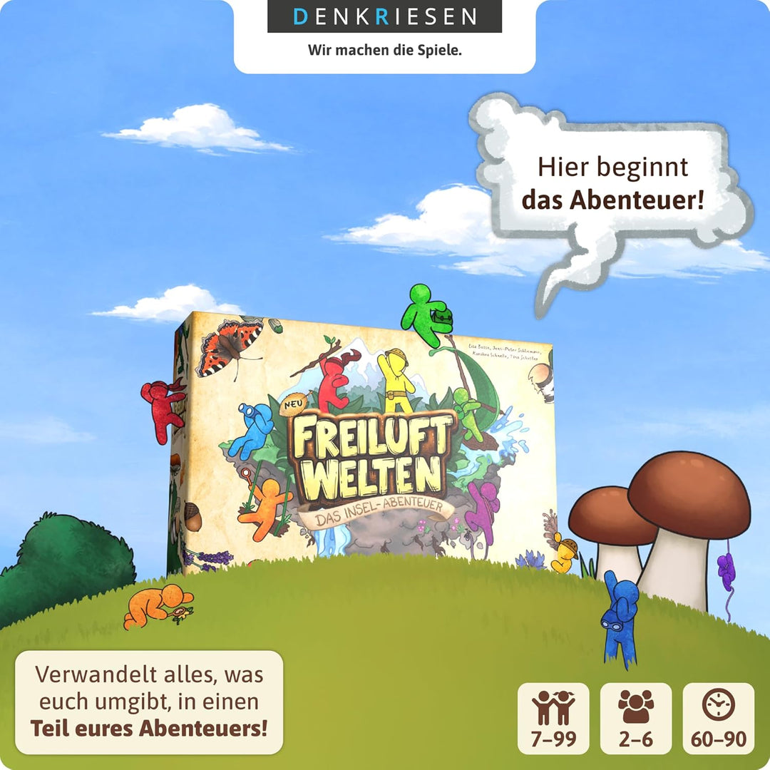 DENKRIESEN Freiluftwelten – Das Insel-Abenteuer | Kreatives Abenteuerspiel für drinnen & draussen |