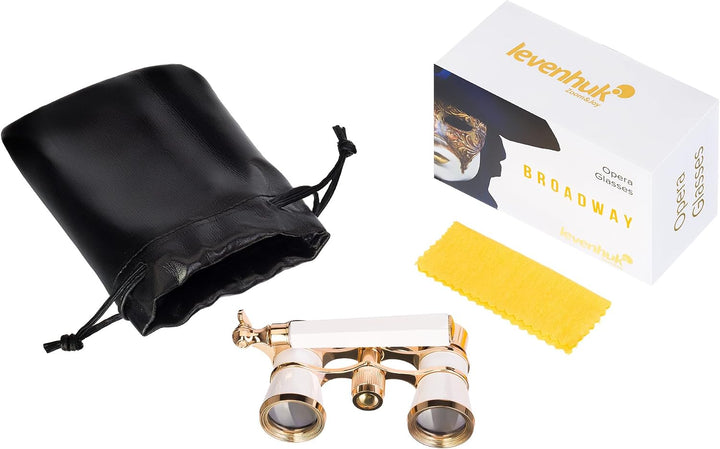 Levenhuk Broadway 325E 3x25 Kompaktes Leichtes Elegantes Opernglas – Vintage Lorgnette Theater Ferng