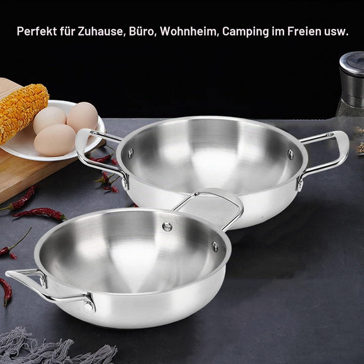 Koreanischer Ramen-Topf, Heizung, Gleichmässig Integriertes Design, Nudeltopf, Flache Stahlfarbe, Bi