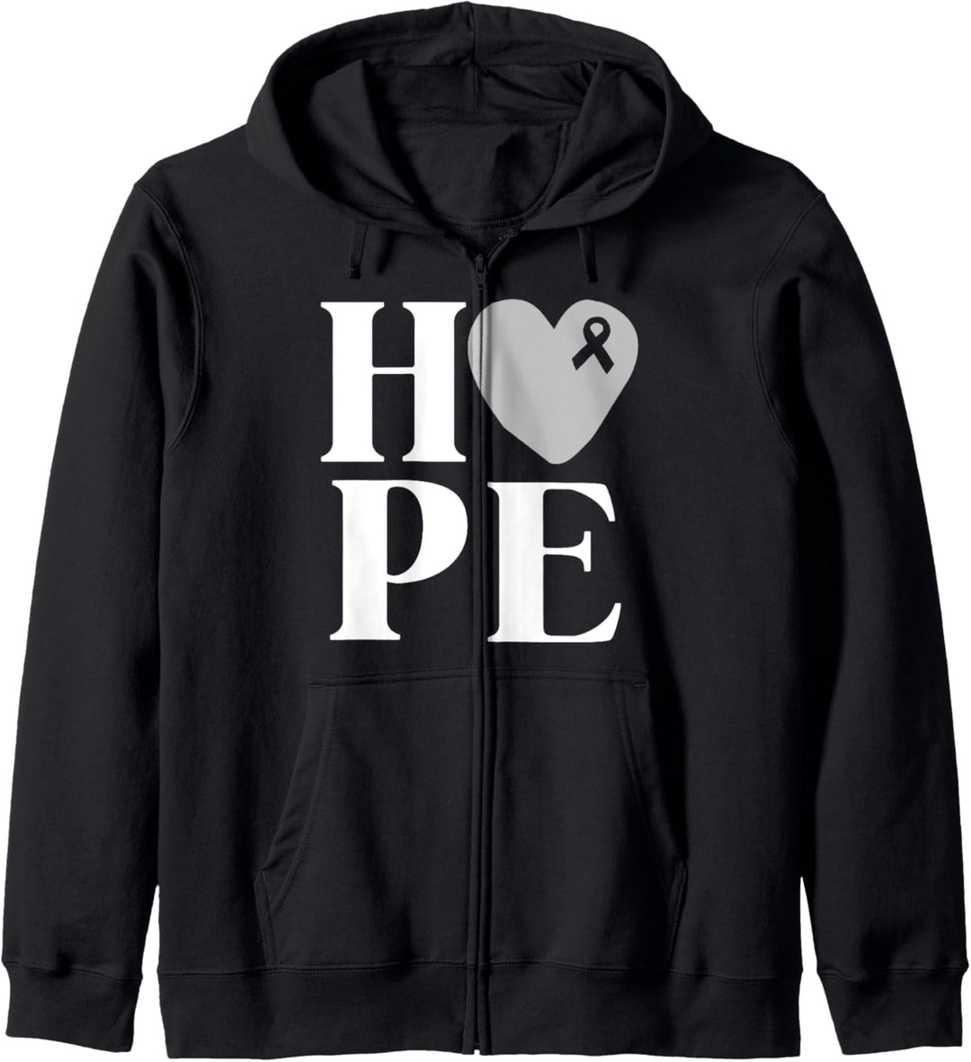 Brain Cancer Awareness Shirt Hope Grey Ribbon Awareness Kapuzenjacke
