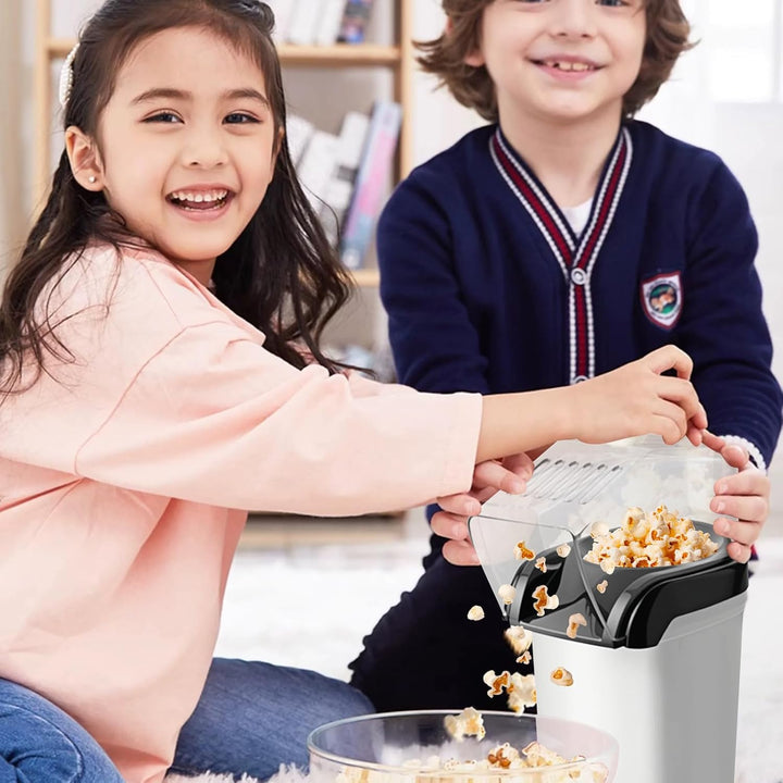 1200w Popcornmaschine, Mini Heissluft Popcorn Maker Gesund Ohne Öl Fett 2 Minuten One-Touch-Bedienun