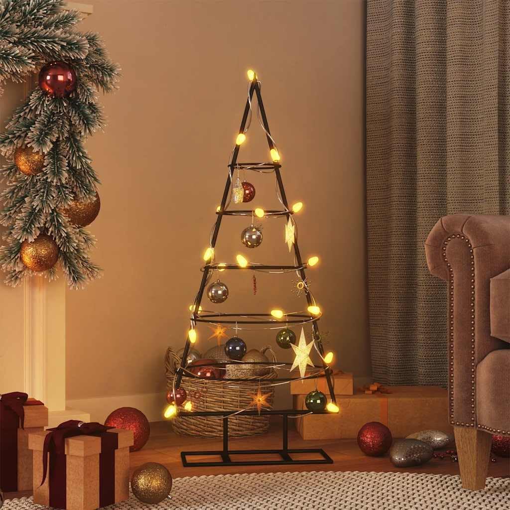 vidaXL Metall Weihnachtsbaum für Dekorationen, Christbaum mit 5 Ebenen, Platzsparend DIY Dekoration,
