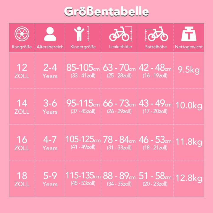 STITCH Kinderfahrrad für 3-9 Jahre Mädchen &amp; Jungen, 14/16/18 Zoll Kinderfahrrad mit Stabilisatoren