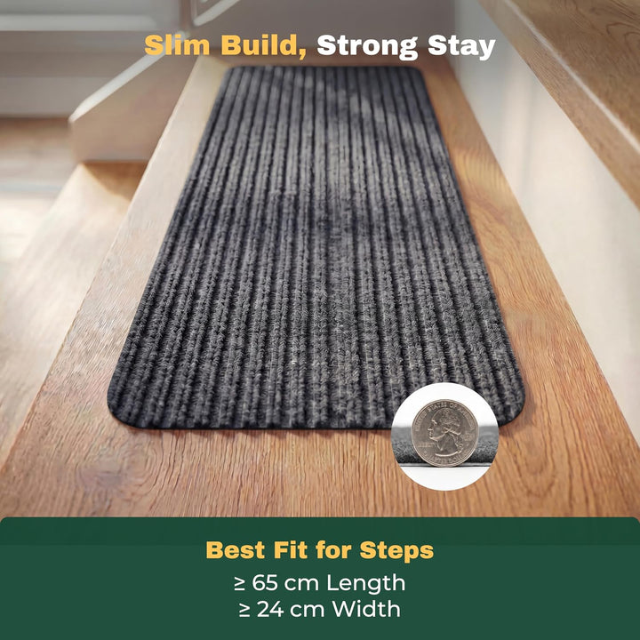 MBIGM 15er Set Stufenmatten 20 cm X 65 cm Treppenteppich Selbstklebend Sicherheit Stufenteppich für