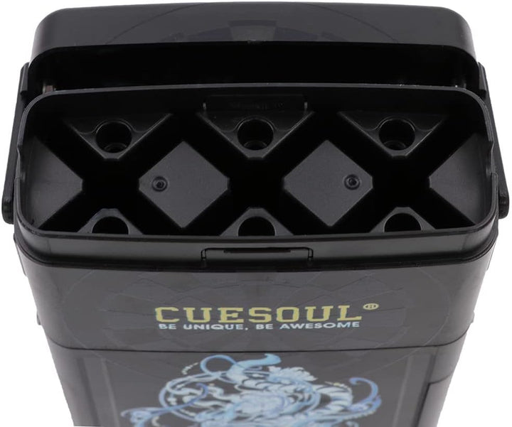 CUESOUL ANTIE Hard Dart Case, Hält 6 Steeldarts/Soft Tip Darts und zusätzliches Zubehör, mit Vier my