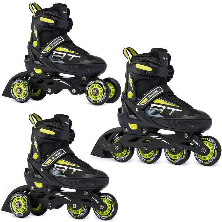 RAVEN Profession Inlineskates 38-42 (25cm-27,5cm) Black/Lime, 38-42 (25cm-27,5cm) Black/Lime