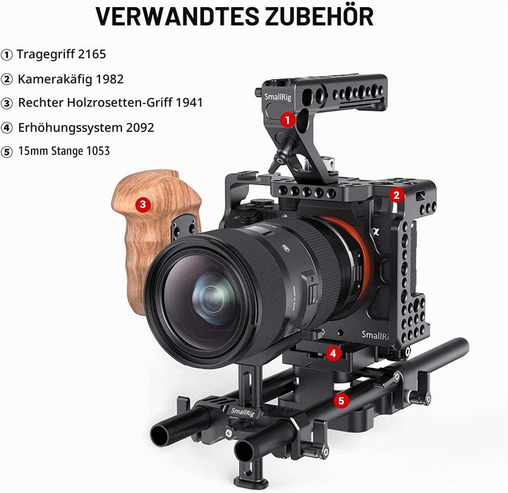 SMALLRIG 15mm LWS Linsenunterstützung für Langes Objektiv - BSL2681 53.5mm, 53.5mm