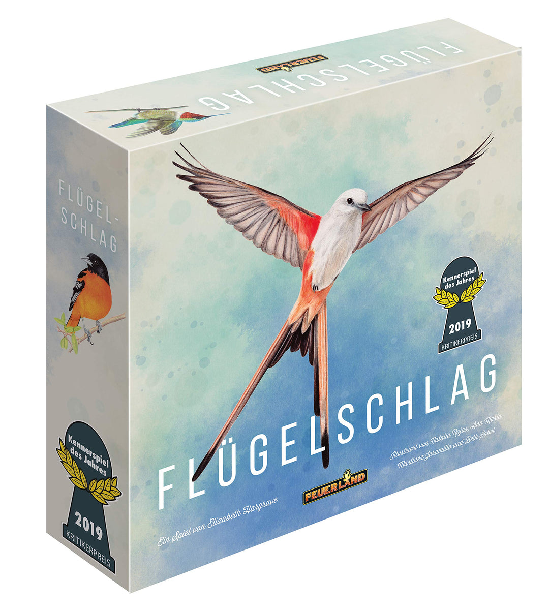 Feuerland Spiele 63558, FLÜGELSCHLAG Brettspiel, Kennerspiel des Jahres 2019, 1 bis 5 Spieler Single