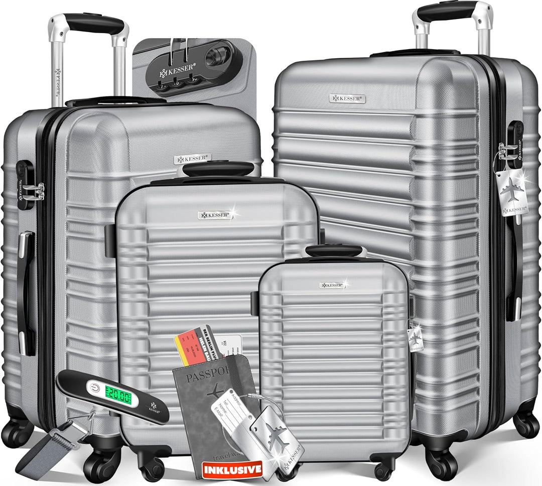 KESSER® 4tlg. Hartschalenkofferset Hard Shell Basic Hartschalenkoffer Trolley Koffer Reisekoffer Rei