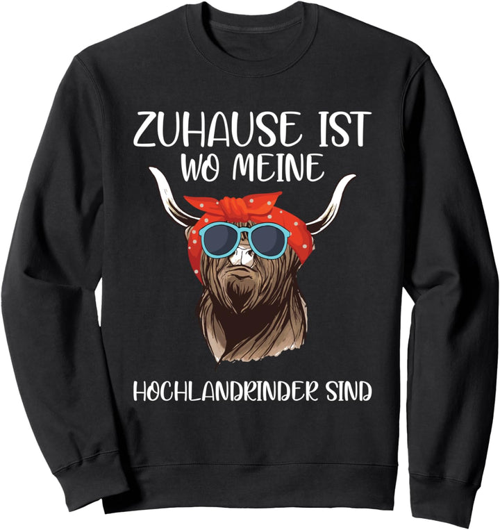Schottische Hochlandrinder Landwirt Kuh Bauernhof Sweatshirt