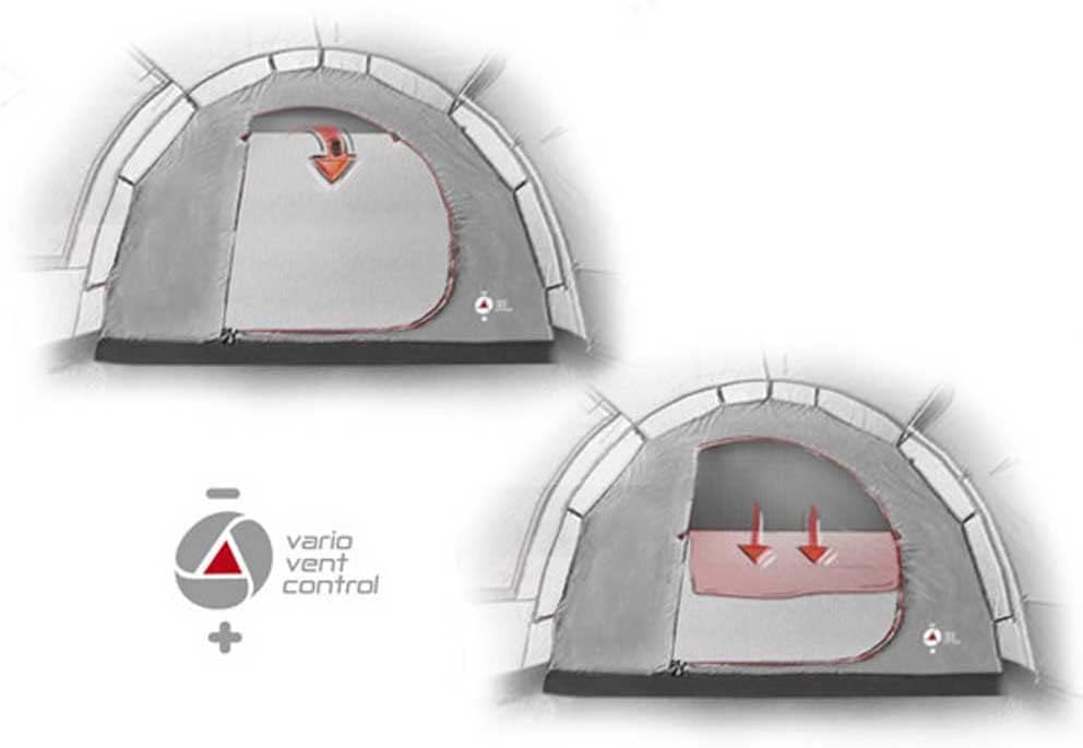 High Peak Tunnelzelt Atmos 3, Campingzelt mit Zeltboden, Trekkingzelt für 3 Personen, 2 Eingänge, do
