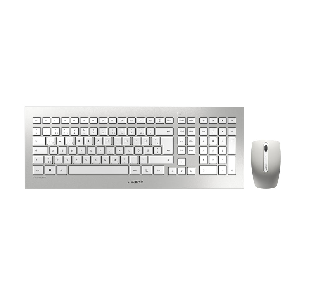 CHERRY DW 8000, kabelloses Tastatur- und Maus-Set, Deutsches Layout (QWERTZ), batteriebetrieben, ult