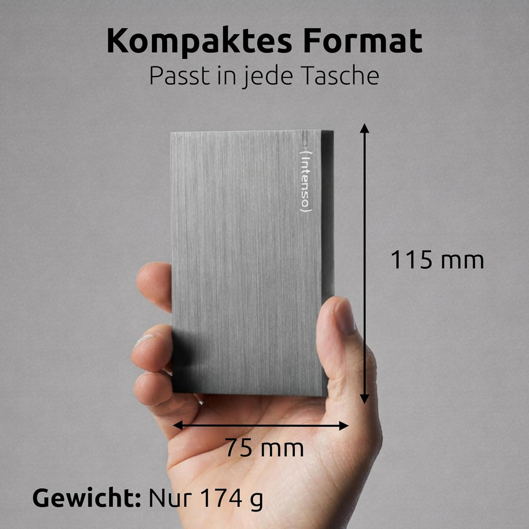 Intenso 6028680 Memory Board Portable Hard Drive 2TB, tragbare Externe Festplatte 2TB - 2,5 Zoll, 54
