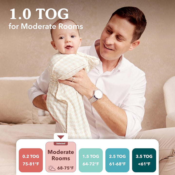Love To Dream Swaddle Up Übergangssack Bamboo Lite, grauer Punkt, eng anliegende Passform, abnehmbar