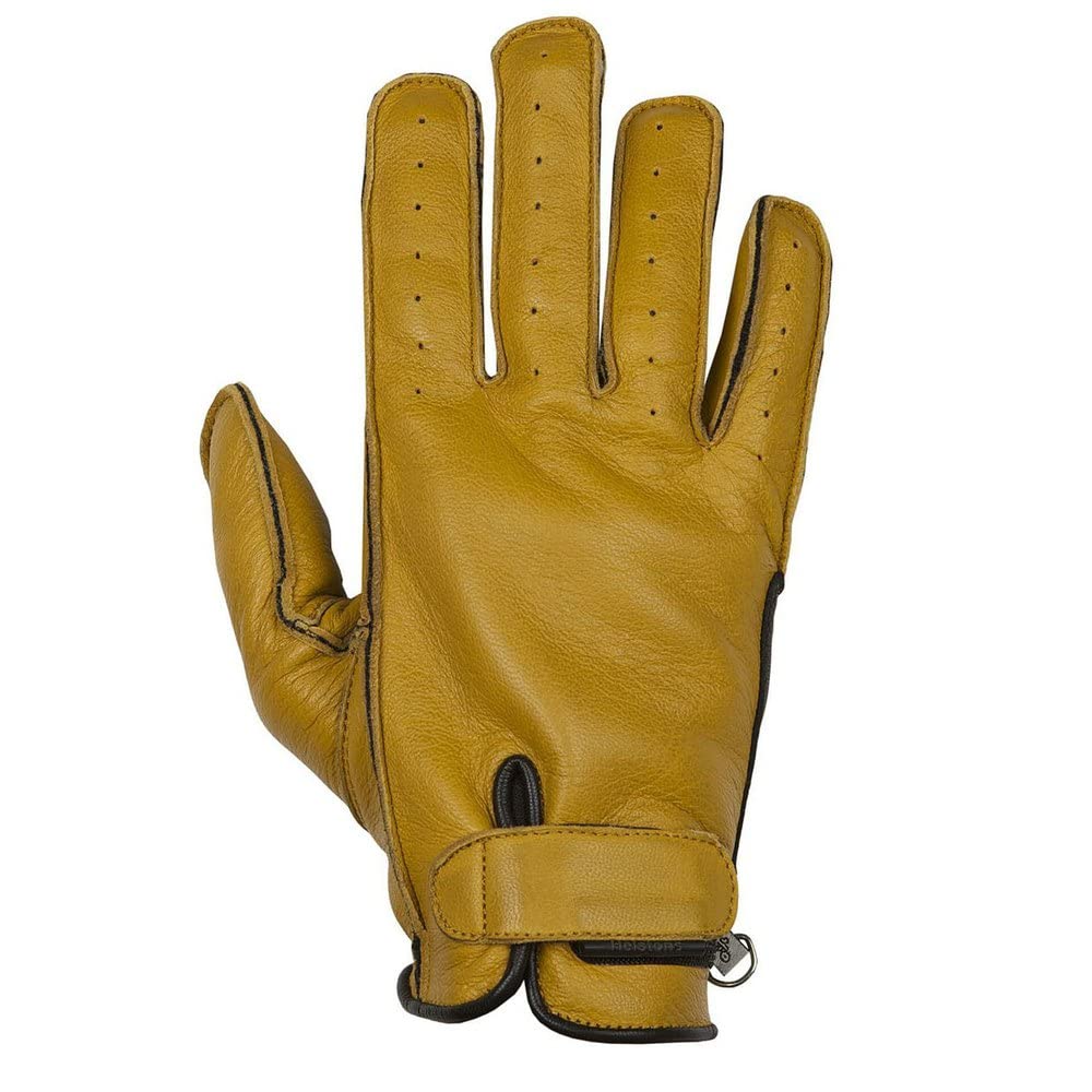 Helstons Motorradhandschuhe Hiro Sommer Leder Soft Gold-Schwarz, Schwarz/Gold, T13 T13 Schwarz/Gold,