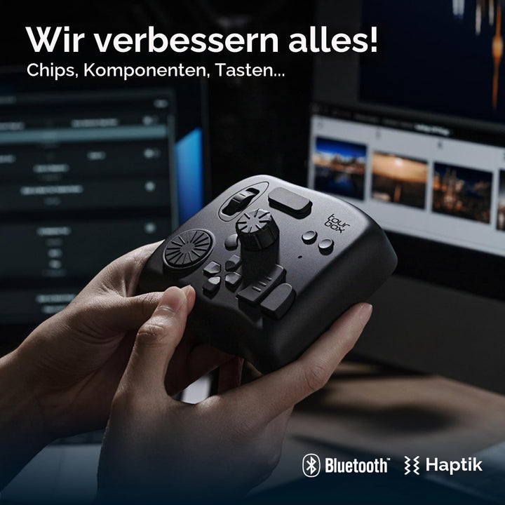 TourBox Elite, Bluetooth Editing Controller für Foto- &amp; Videobearbeitung, Ilustration, Videoschnitt