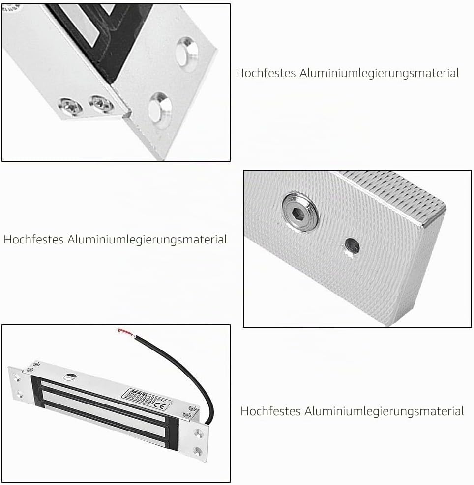 MAGT Elektrisches Schloss, 12 V, elektromagnetisch, elektromagnetisch, Verriegelung, bündig, 12 V DC