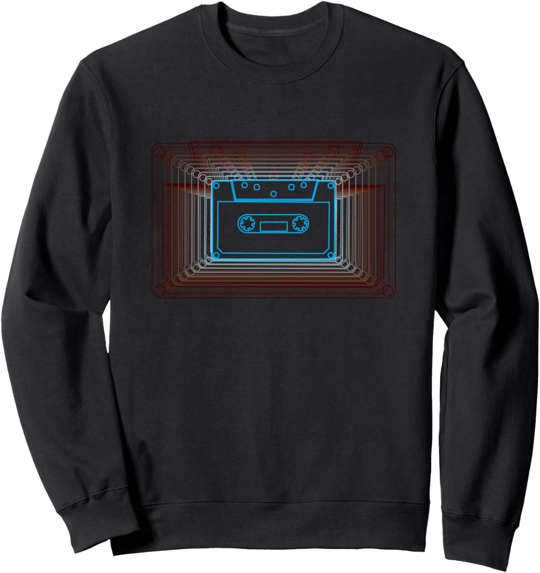 Trippy 80er Jahre Synthwave-Kassettenband Ästhetik Sweatshirt