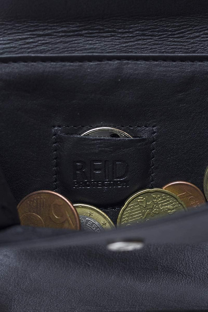 Grosse Vollleder Damen Geldbörse mit RFID Schutz Reissverschluss rundherum Damenlangbörse Portemonna