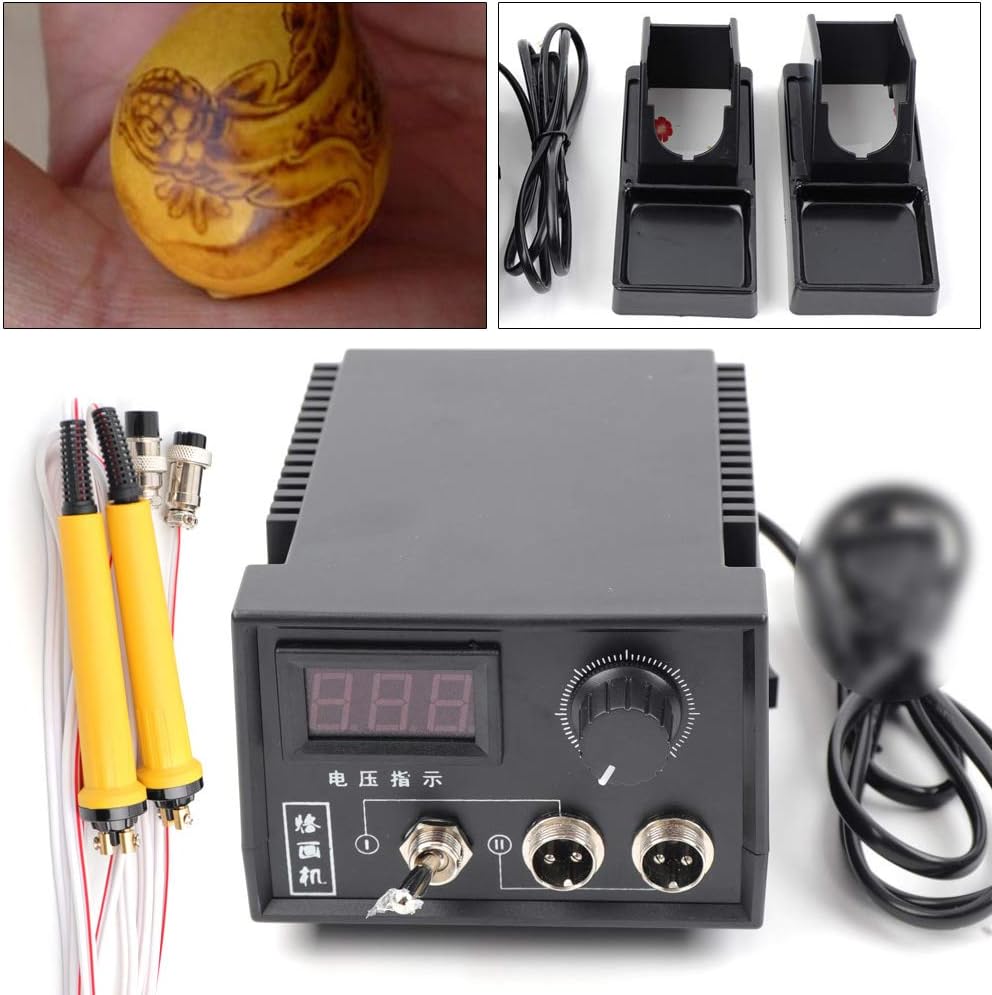 Profi Brandmalerei Digital Brennpeter mit Brennstift Brandmalkolben Regelbar Neu Pyrographie Maschin