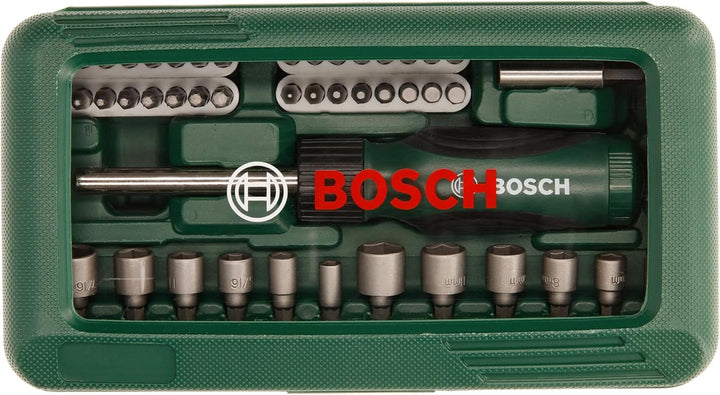 Bosch Professional Bosch 46tlg. Schrauberbit und Steckschlüssel-Set (PH-, PZ-, Hex-, T-, S-Bit, Zube