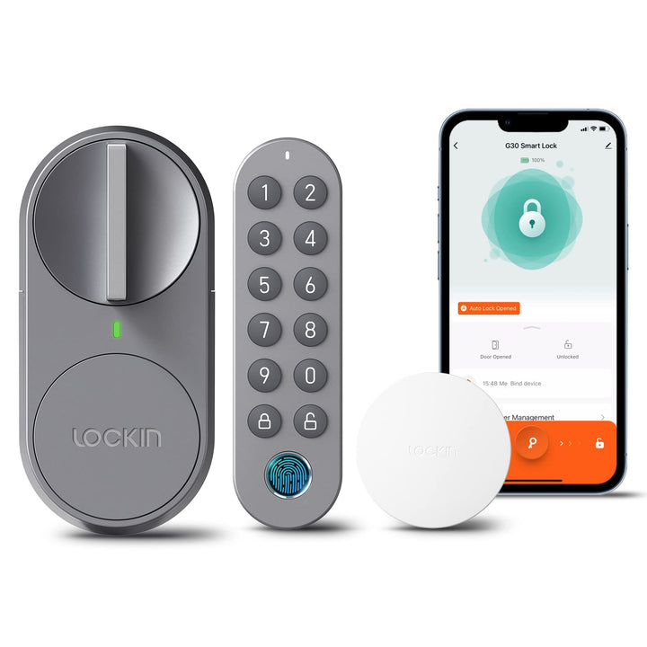 Lockin Smartes Türschloss G30 mit Keypad Pro, WLAN & App-Steuerung, Auto-Lock, Alexa- & Google-kompa