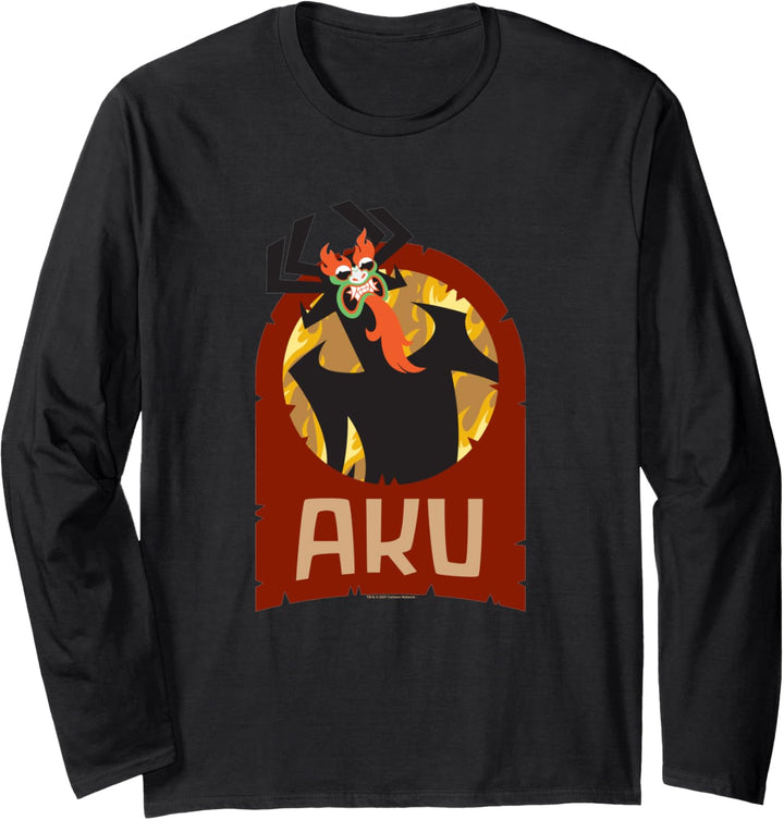 Samurai Jack Aku Red Standing Up Langarmshirt
