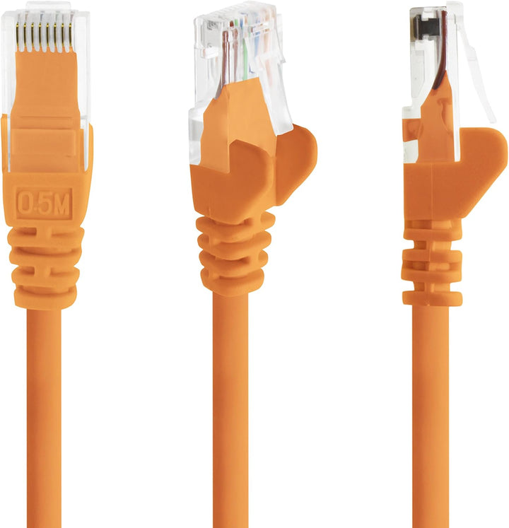 10m - orange - 10 Stück - (PACK) - CAT.6 CAT6 Ethernet-Lan-Netzwerk-Kabel 1000 Mbit/s Patchkabel 10m