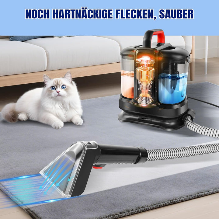 Gerät Nasssauger Waschsauger, 450W Tragbarer Waschsauger Teppichreiniger Wischsauger Polstermöbel Ca