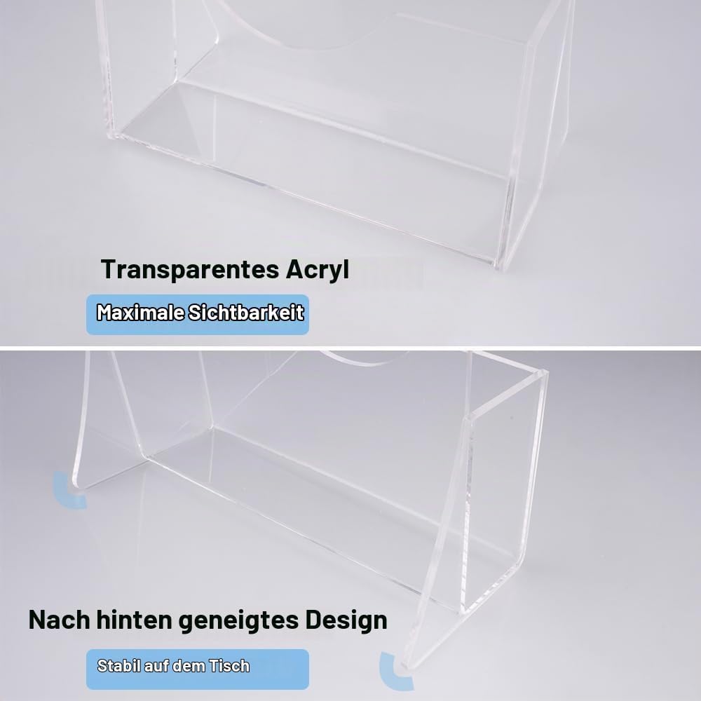 2 Stück Prospekthalter Flyer Aufsteller Prospektständer A5 Tisch Prospektständer Acryl Transparenter