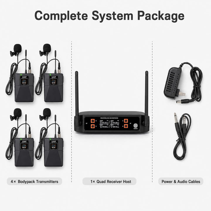Kabelloses Lavalier-Mikrofonsystem K4-4 BODYSET, K4-4 BODYSET