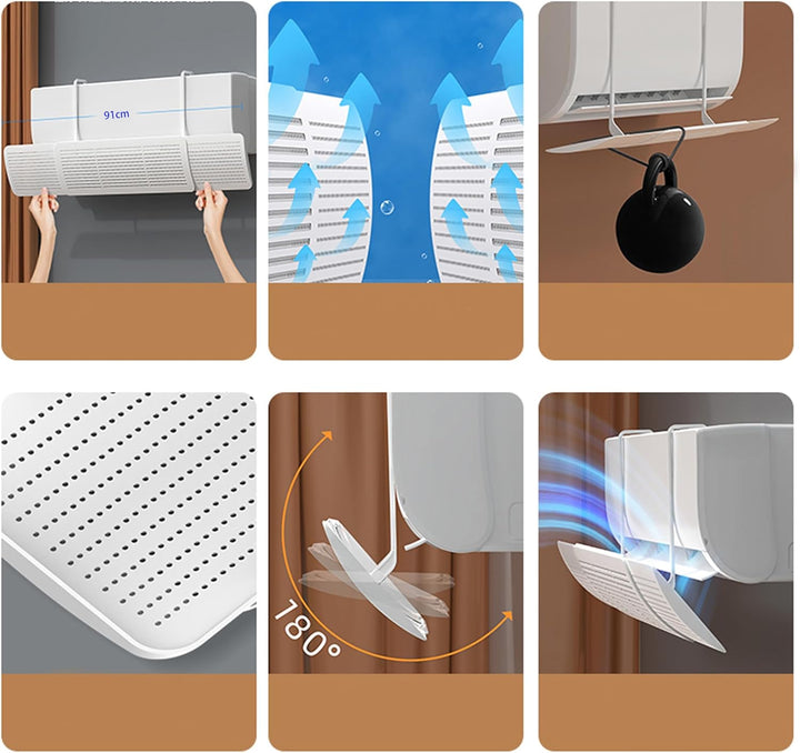 Windabweiser für Klimaanlage Adjustable Klimaanlage Windabweiser Universal Klimaanlagen-deflektor Pl