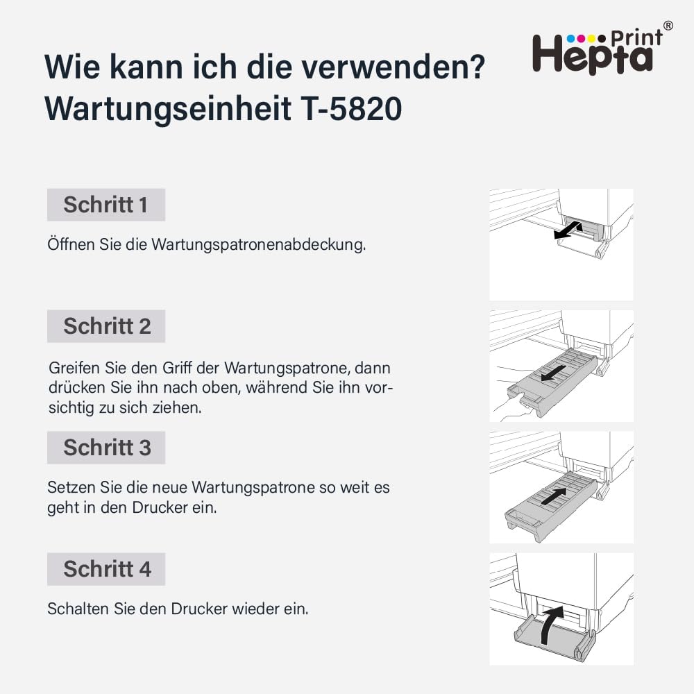 T5820 Resttintentank Ersatz für C13T582000 Wartungskartusche, funktioniert mit EPN SureLab D700 D800