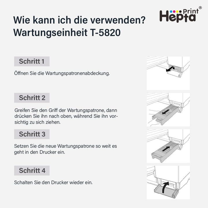 T5820 Resttintentank Ersatz für C13T582000 Wartungskartusche, funktioniert mit EPN SureLab D700 D800