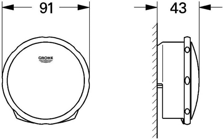 GROHE Wannenfüll Ab- und Überlaufgarnitur FMS Talentofill 19952 Sentosa ohne Unterb. chrom 19952000
