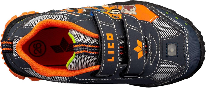 Lico Jungen Pirate V Blinky Sneaker 23 EU Marine Orange, 23 EU Marine Orange