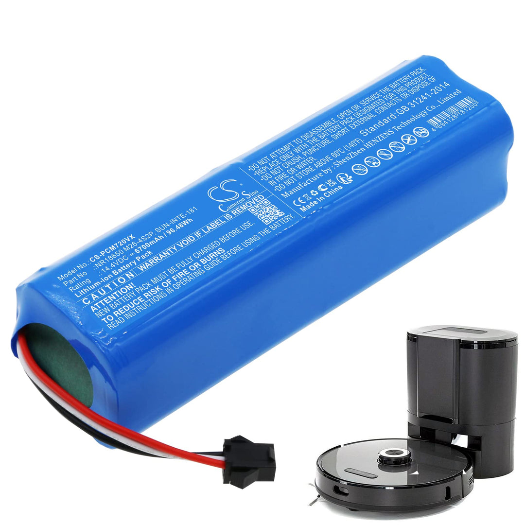 Cameron Sino NEU 6700mAh Ersatz Akku für Proscenic M7 Pro, LDS M7 Pro, M8 Pro, M7 Max, U6, Viomi S9,