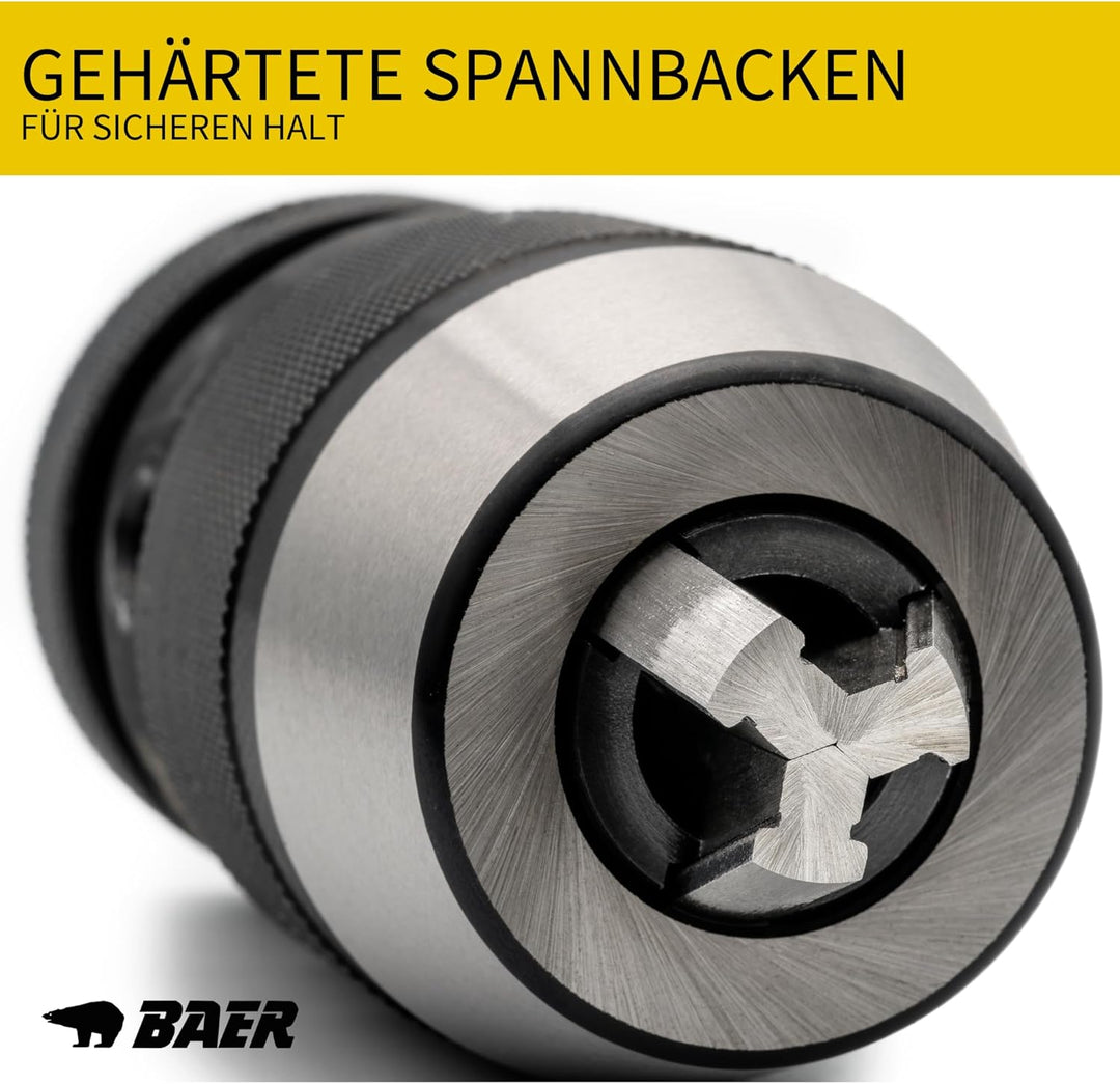 BAER Bohrfutter mit Kegeldornaufnahme 0,5-16 mm, Kegel: B 18 - Präzision-Bohrfutter - Schnellspannbo
