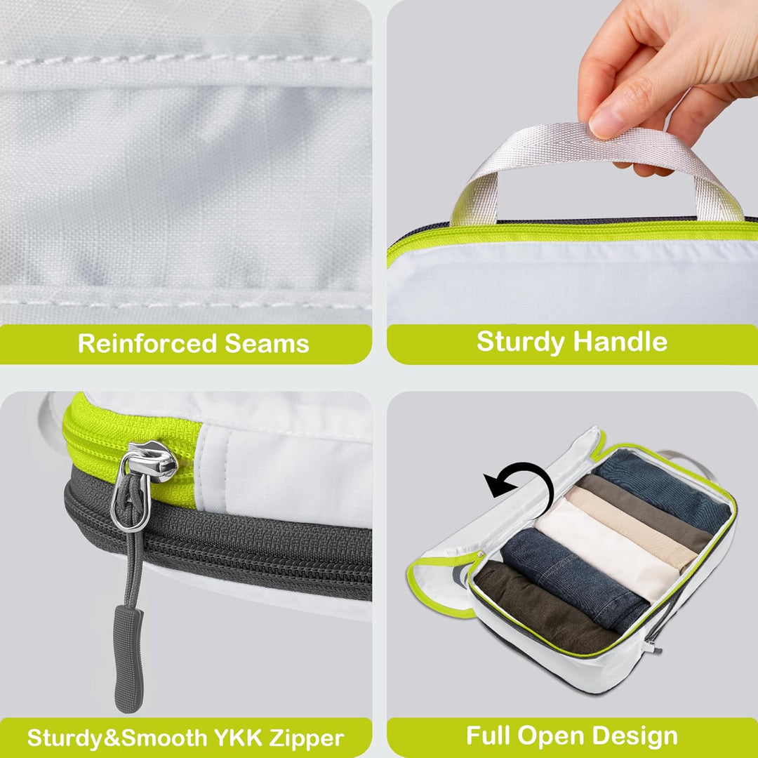 Cipway Kompression Koffer Organizer Set für Rucksack ，Ultraleichte Packtaschen Compression Packing C