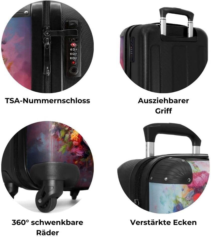 NoBoringSuitcases.com® Handgepäck, Hartschalenkoffer mit TSA Schloss, Trolley, Reisekoffer, Carry on