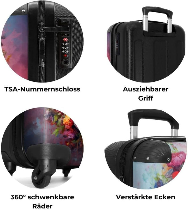 NoBoringSuitcases.com® Handgepäck, Hartschalenkoffer mit TSA Schloss, Trolley, Reisekoffer, Carry on