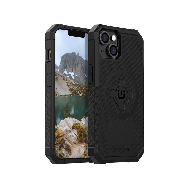 Rokform Schutzhülle für iPhone 14, Rugged-Serie, doppelt magnetisch, iPhone-Cover mit RokLock-Drehve