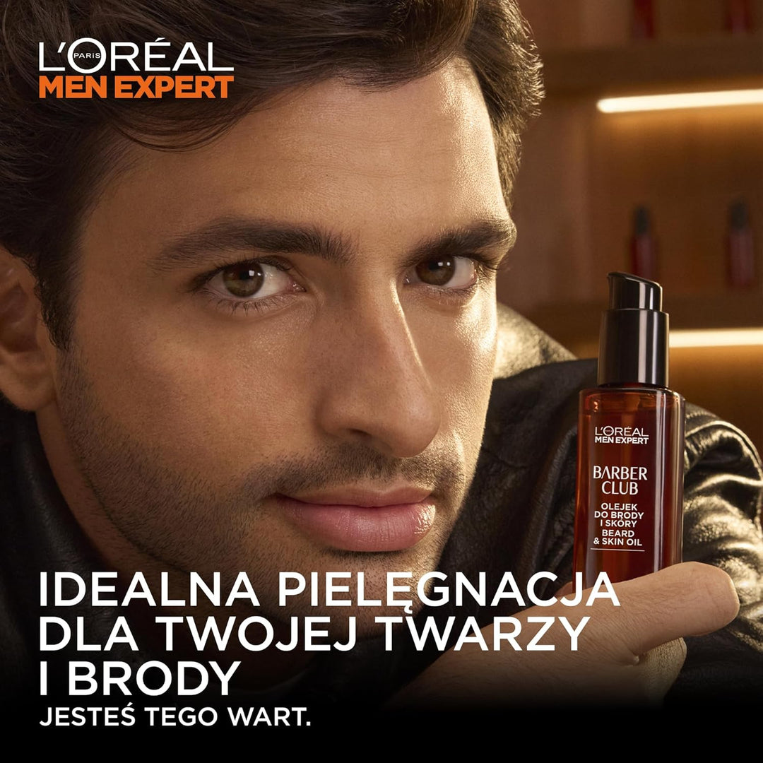 L'Oréal Paris Men Expert Barber Club Langbart und Lederöl, 30 ml