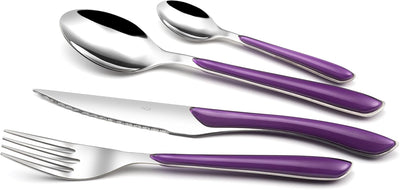 Amefa ECLAT Besteckset, mehrteilig, ABS Edelstahl, rostfrei, violine, Ménagère 32 couverts pour 8 pe