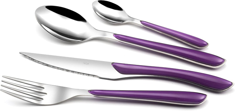 Amefa ECLAT Besteckset, mehrteilig, ABS Edelstahl, rostfrei, violine, Ménagère 32 couverts pour 8 pe