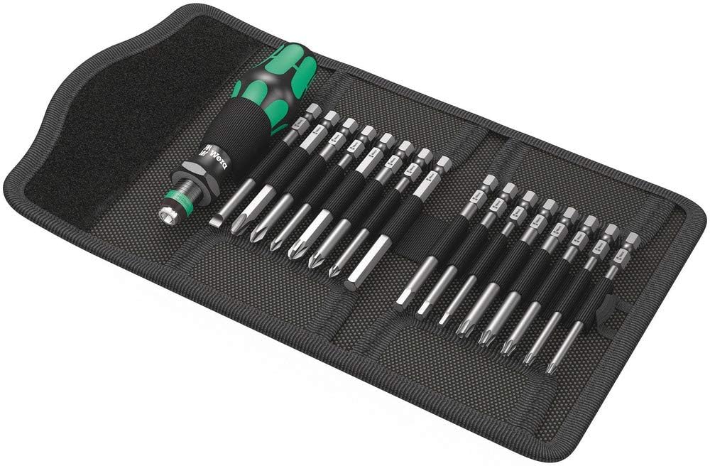 Wera Kraftform Kompakt 60, 17-teilig, Schwarz, 05059295001 & 950 SPKL/9 SM N Multicolour Winkelschlü