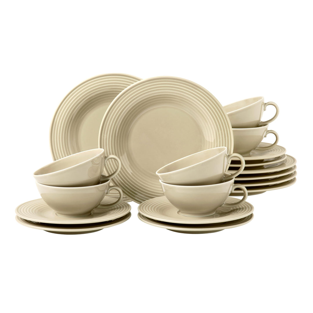 Teeservice 18-teilig Beat Sandbeige klein Sandbeige Teeservice 18-teilig, Sandbeige Teeservice 18-te