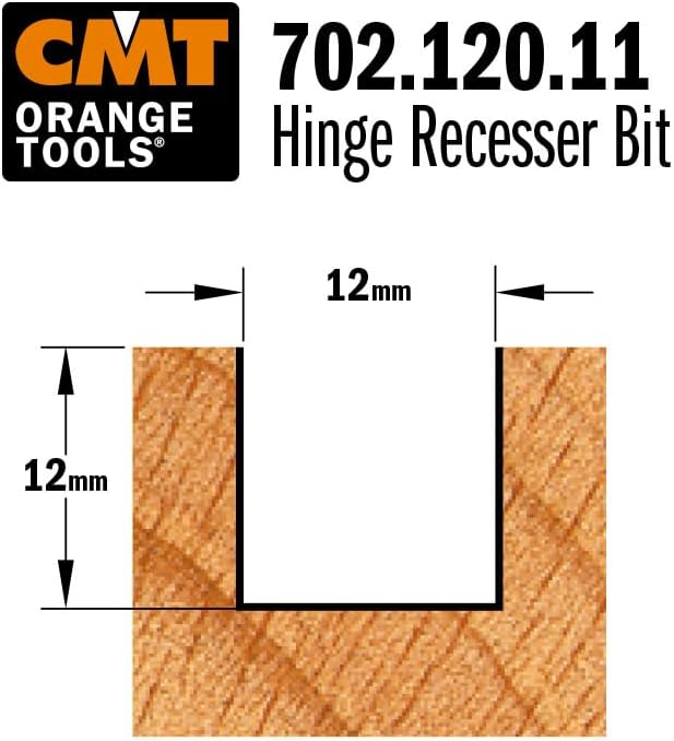 CMT ORANGE TOOLS 702.120.11 - HARTMETALL-BESCHLAGFRÄSER Z2 S=6 D=12X12X38