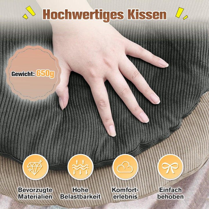 Sitzkissen Rund 30cm Dicke 6cm 1 Stück Bodenkissen Rund Sitzpolster Stuhlauflage Sitzpolster Stuhlki