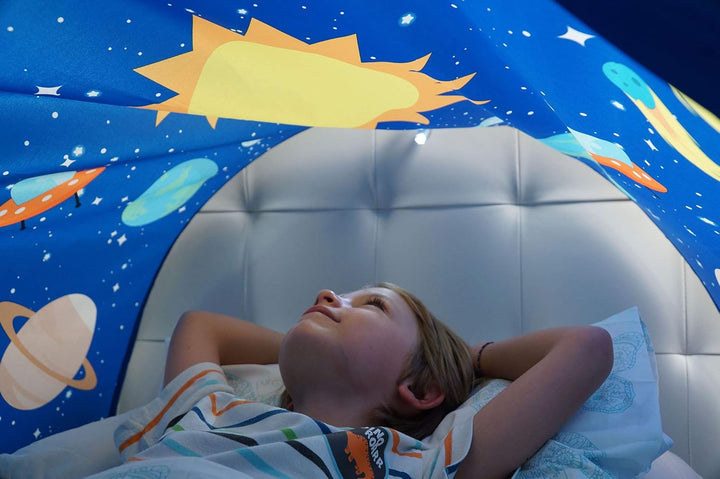 Betttunnel Sleepfun Tent Bettzelt (1-St), Pop Up Zelt, mit Leselampe und Aufbewahrungstasche 70x200c